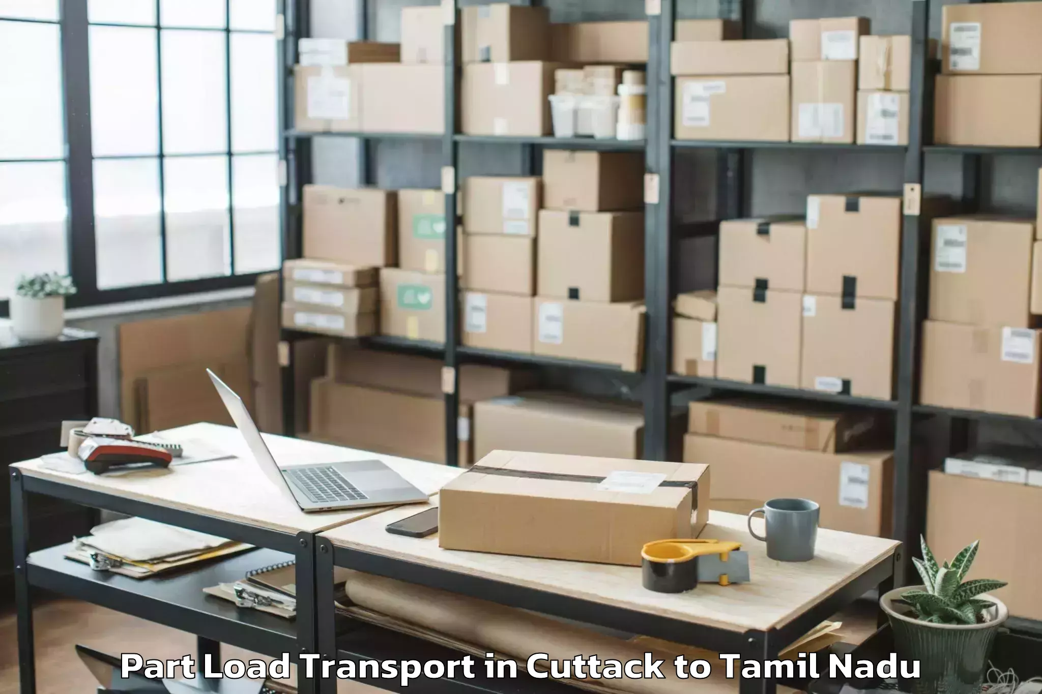 Top Cuttack to Nandambakkam Part Load Transport Available